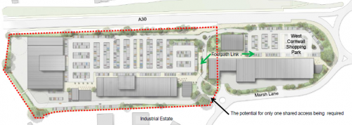 POTENTIAL INTEGRATION WITH WEST CORNWALL SHOPPING PARK