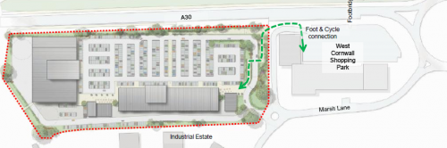BENEFITS WITH LOCATION DIRECTLY ADJACENT WEST CORNWALL SHOPPING PARK